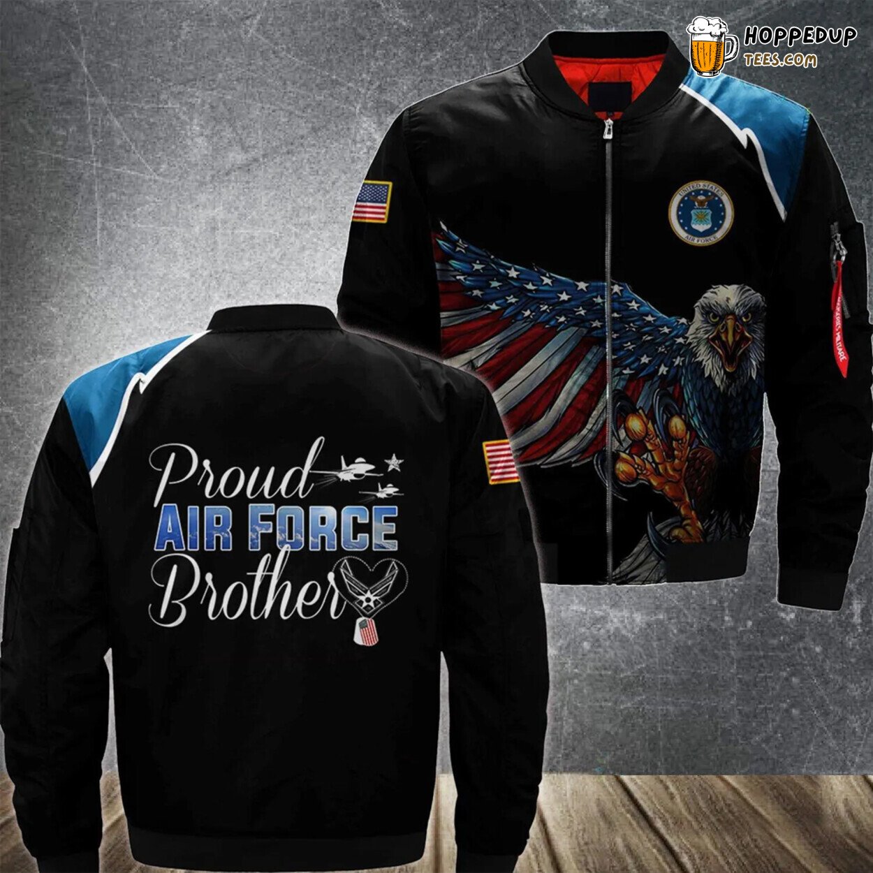 Tiger Stripe Brother Pride Unique Air Force Bomber Jacket