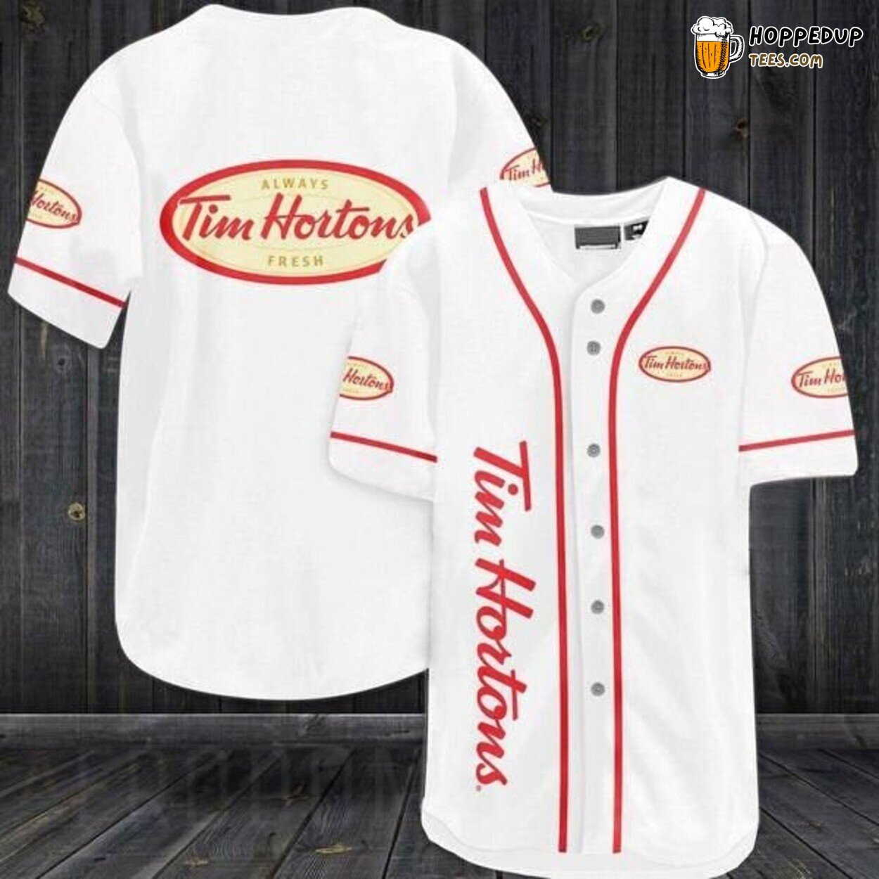 Tim Hortons Coffee White Brand Baseball Jersey