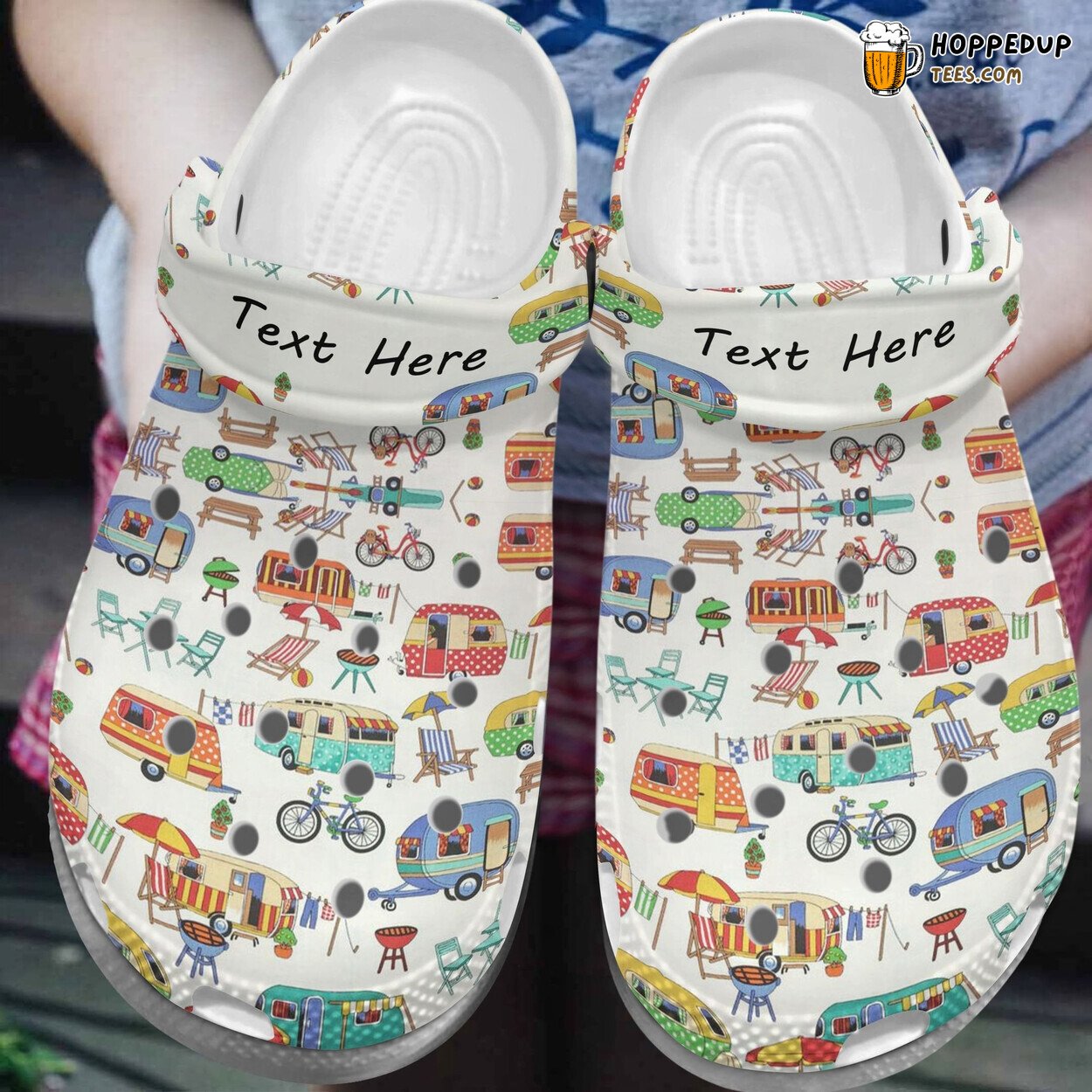 Time To Camp Cars Summer 2022 Unisex Clogs Shoes Comfort and Style