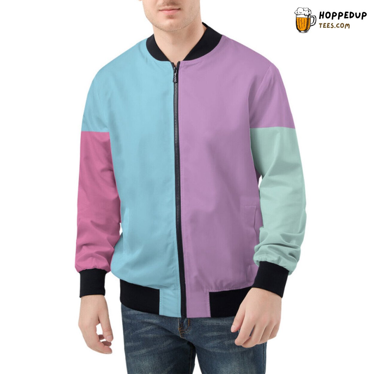Timeless 90s Inspired Fashion Bursting in Vivid Patterns Bomber Jacket