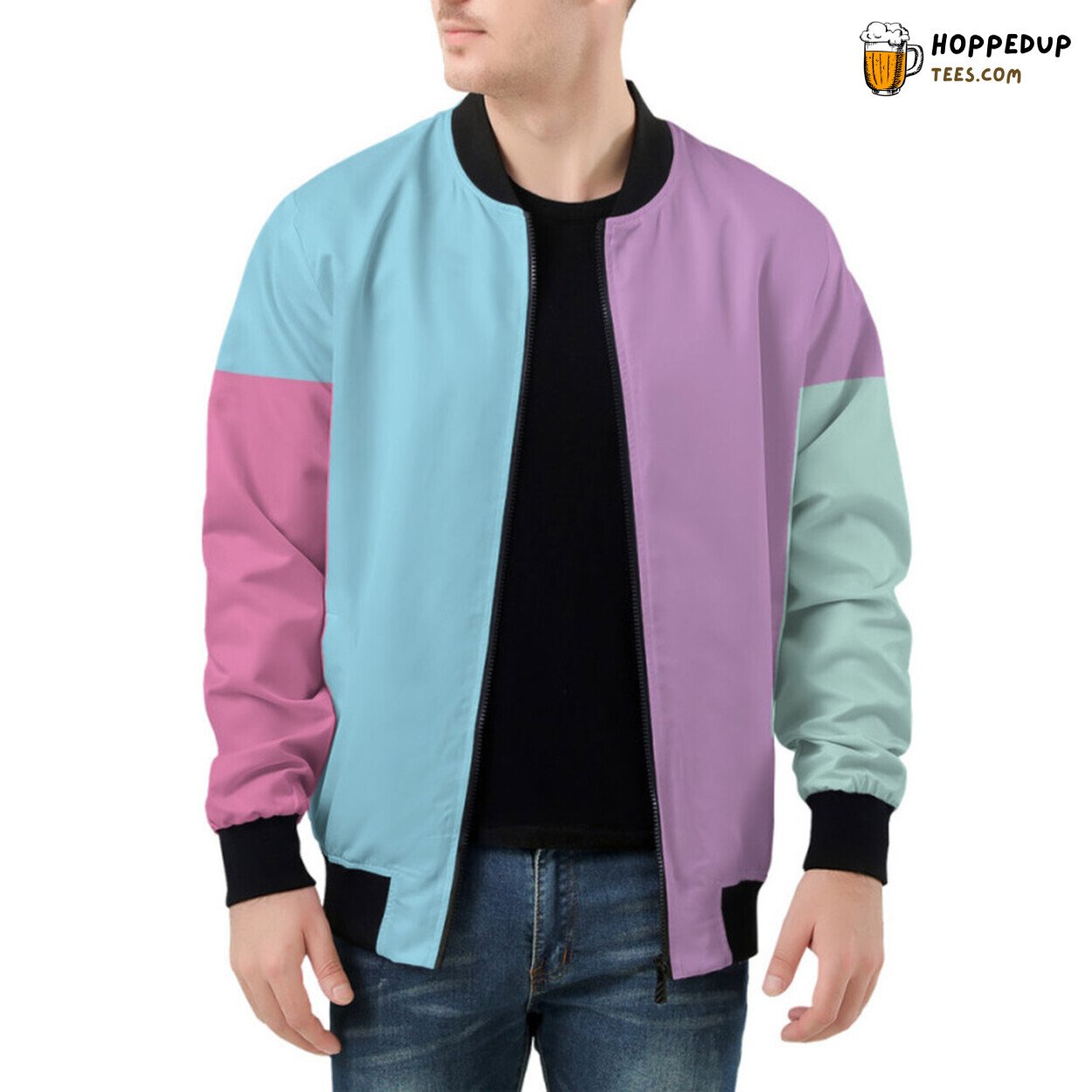 Timeless 90s Inspired Fashion Bursting in Vivid Patterns Bomber Jacket