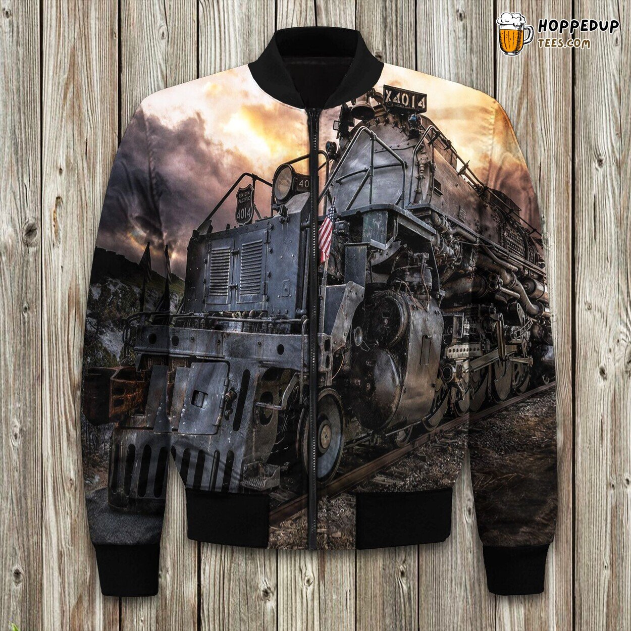 Timeless Old Train Inspired Winter Bomber Jacket Elite Series