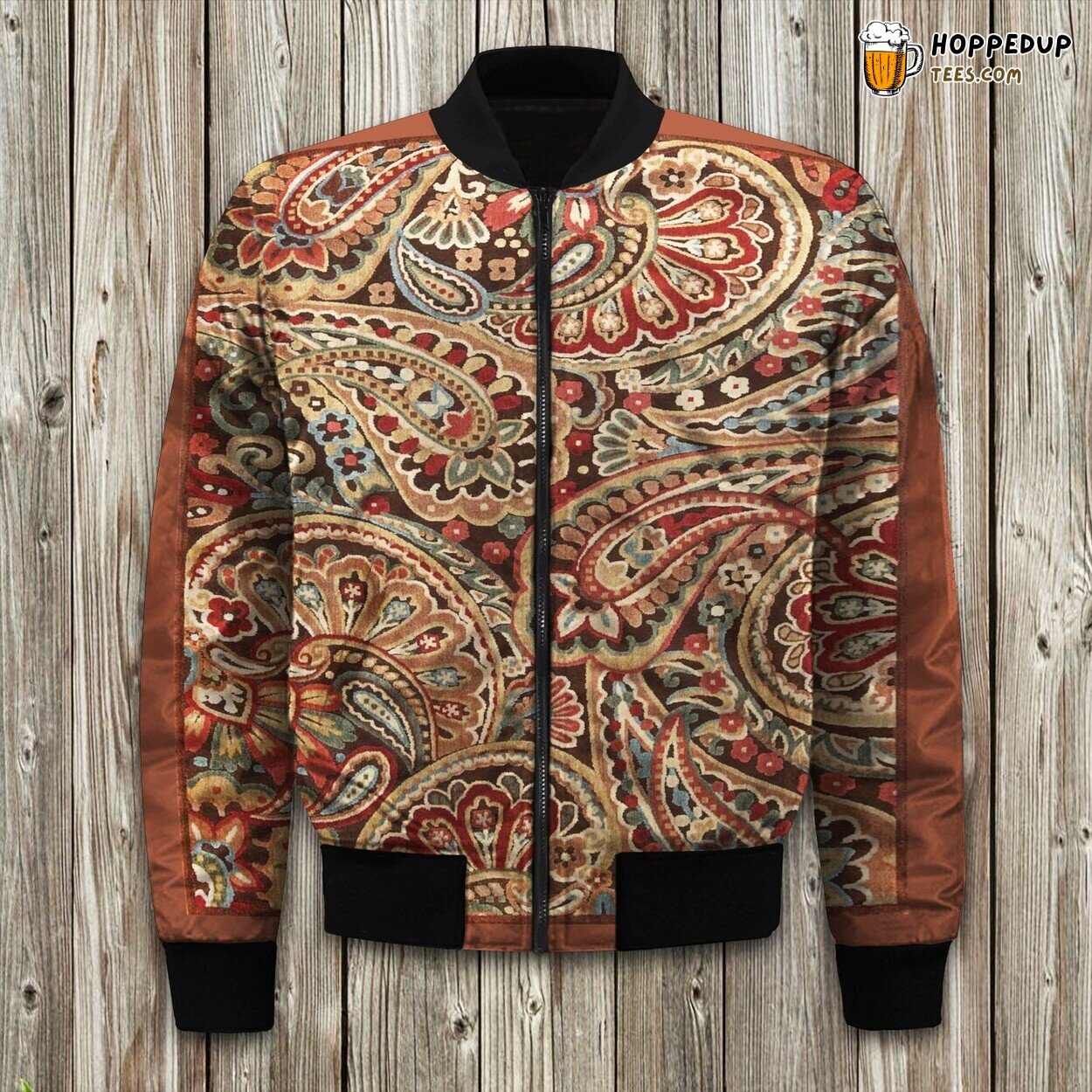 Timeless Paisley Design Winter Bomber Jacket Elite Luxury Series