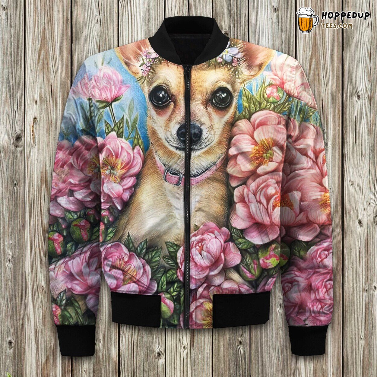 Tiny Chihuahua Charm Perfect Winter Wear Bomber Jacket Design