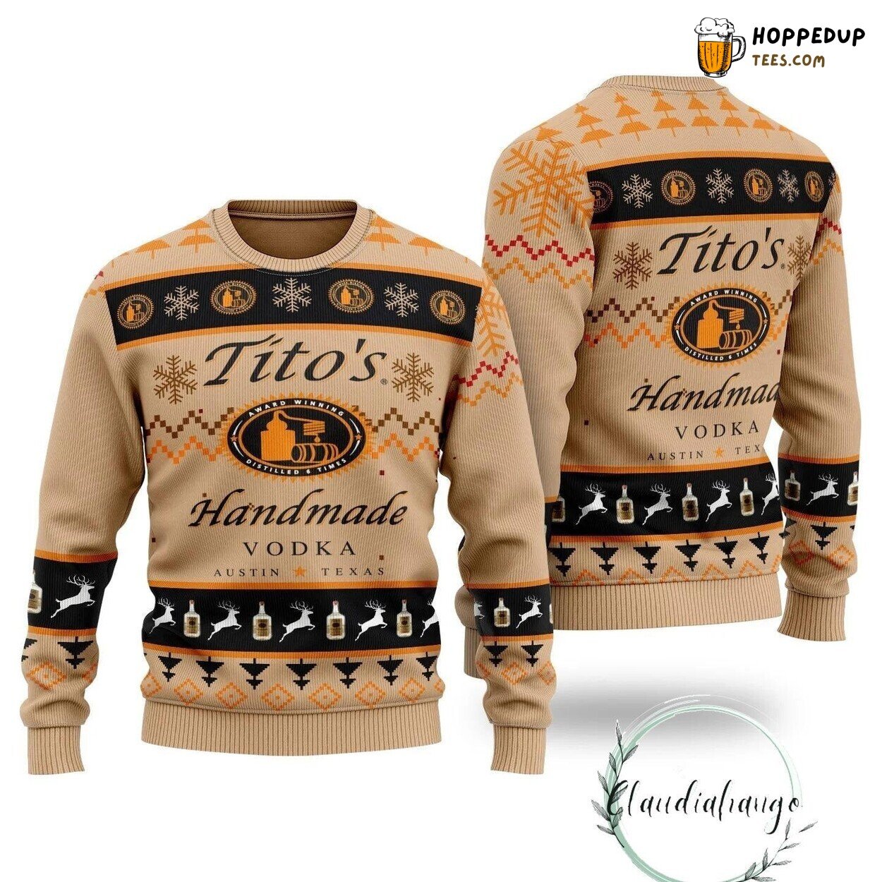 Tito Handmade Vodka Ugly Christmas Sweater Unique Festive Style