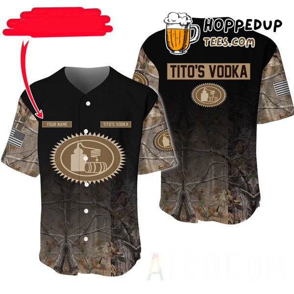 Tito’s Deer Hunting Theme Personalized Baseball Jersey Design