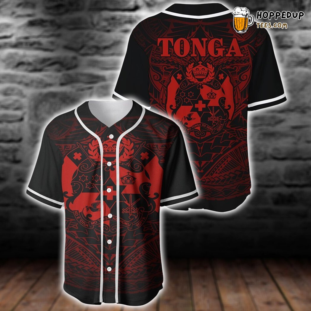Tonga Polynesian Culture Art 3D Printed Baseball Jersey Shirt