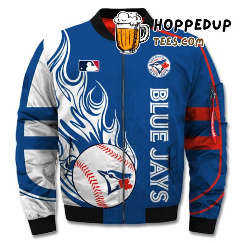 Toronto Blue Jays Classic Blue White MLB Bomber Jacket Series