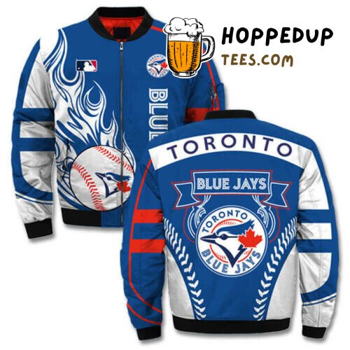 Toronto Blue Jays Classic Blue White MLB Bomber Jacket Series