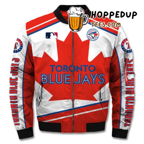 Toronto Blue Jays MLB Bold Red Statement Bomber Jacket Series