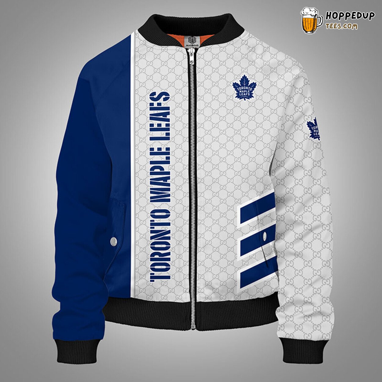 Toronto Maple Leafs NHL Blue Unisex Bomber Jacket Distinctive Theme