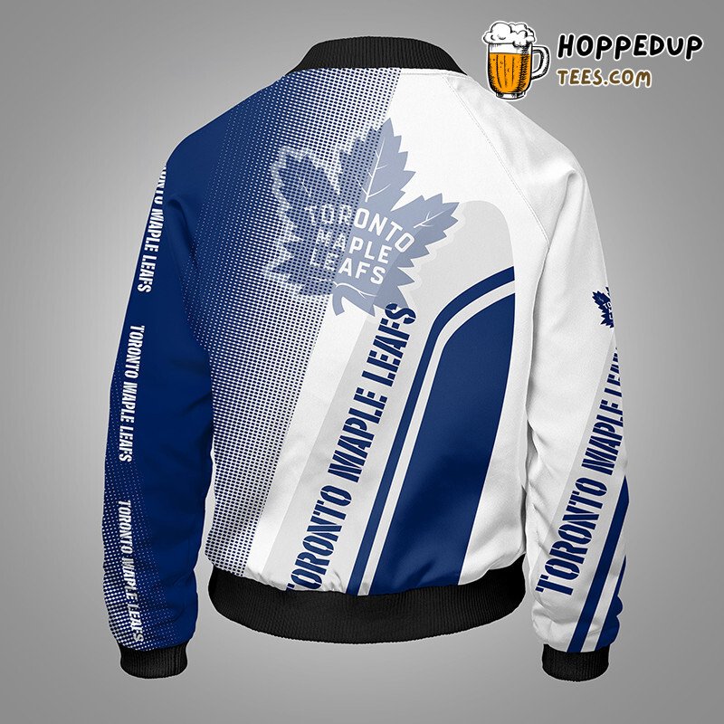 Toronto Maple Leafs NHL Blue White Fan Bomber Jacket Series