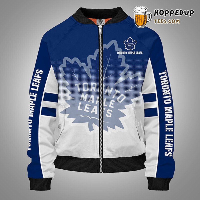 Toronto Maple Leafs NHL Blue White Fan Bomber Jacket Series