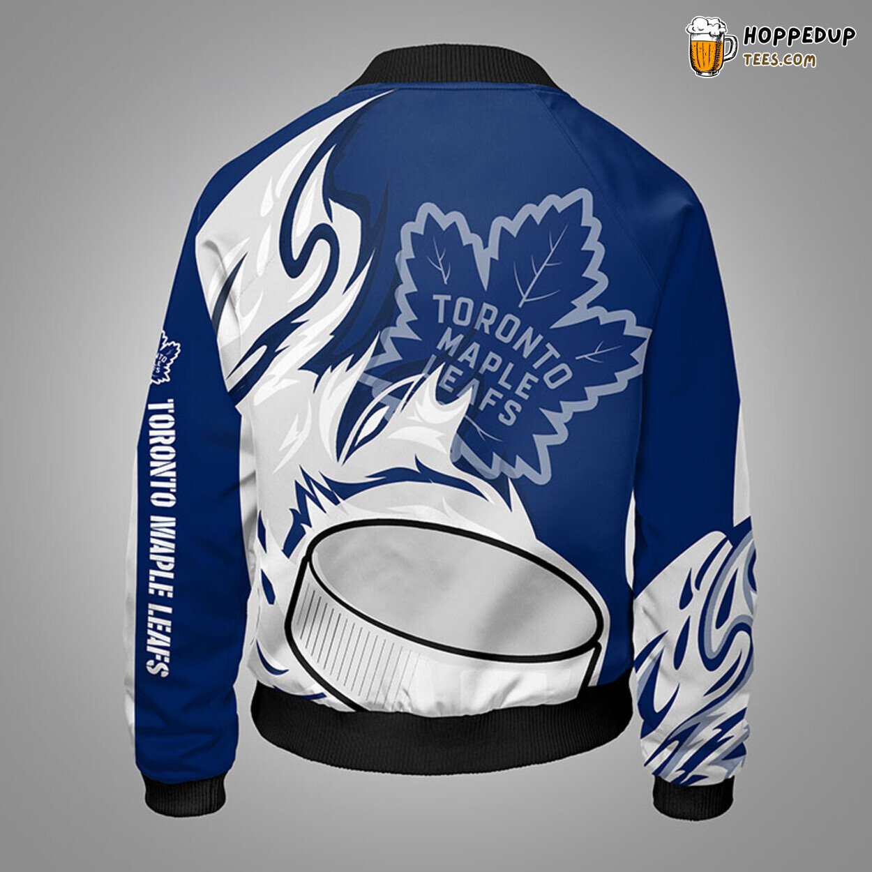 Toronto Maple Leafs NHL Stylish Blue Bomber Jacket Unique Design Look