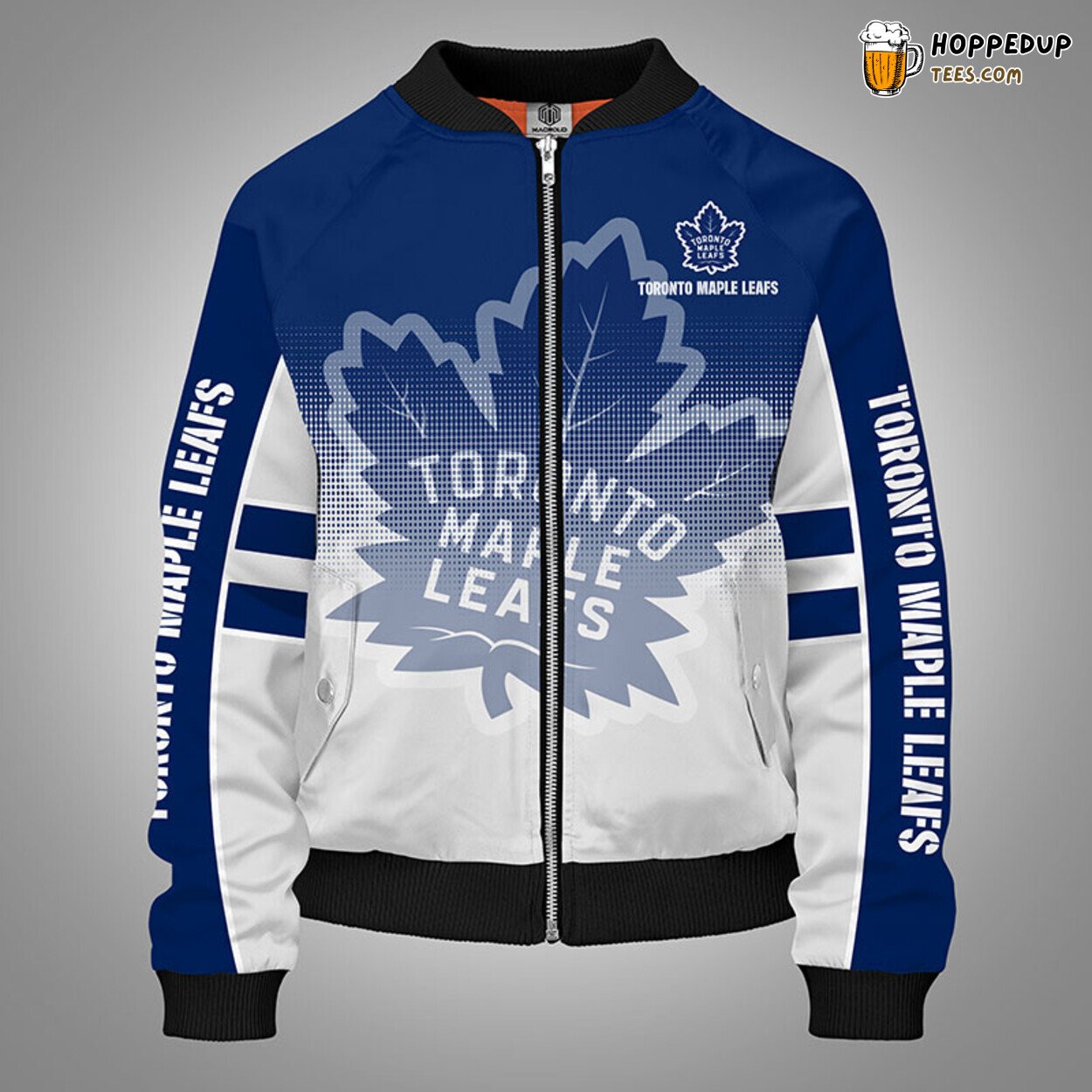 Toronto Maple Leafs NHL Unique Blue Bomber Jacket Distinct Design Look