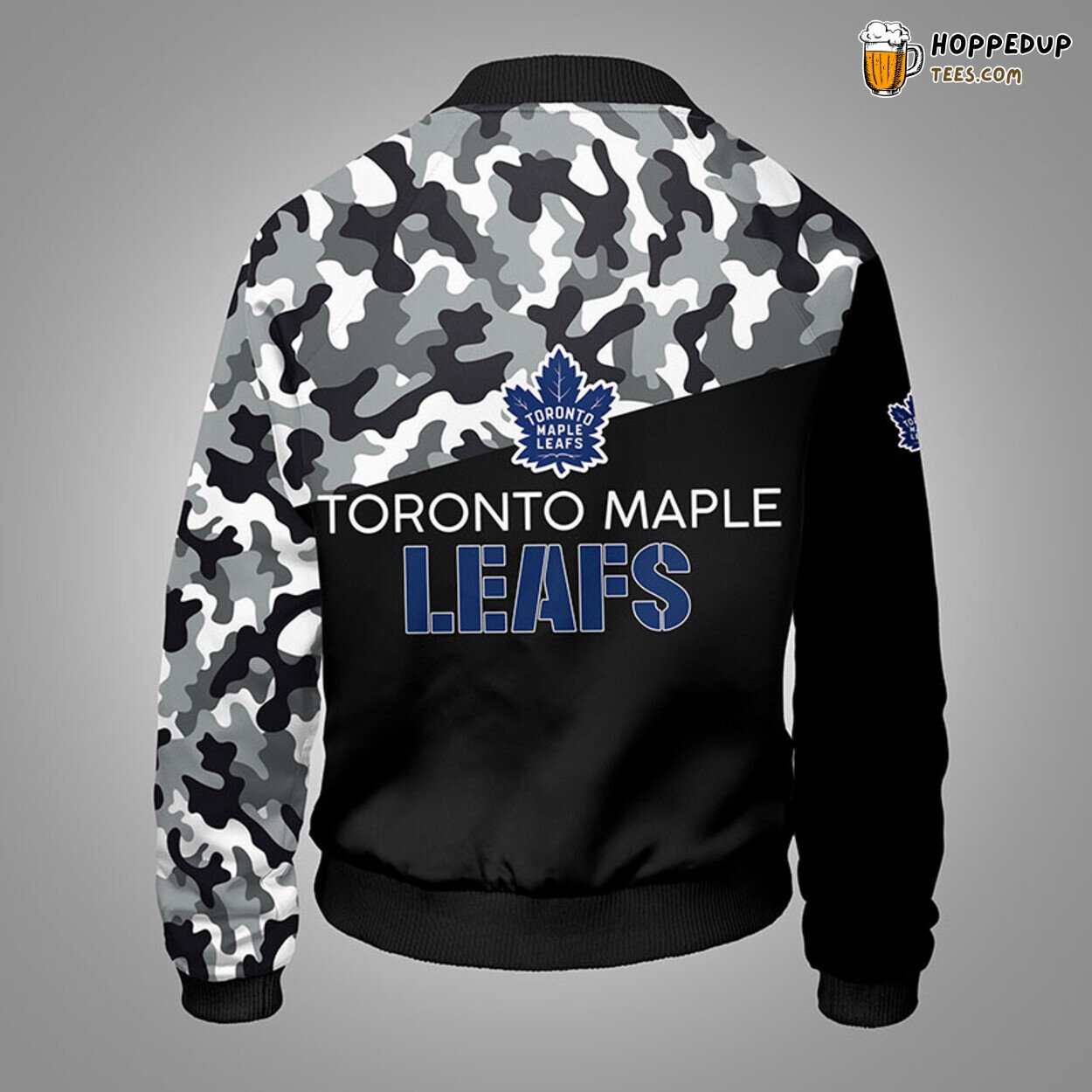 Toronto Maple Leafs NHL Unique Camouflage Blue Bomber Jacket Edition