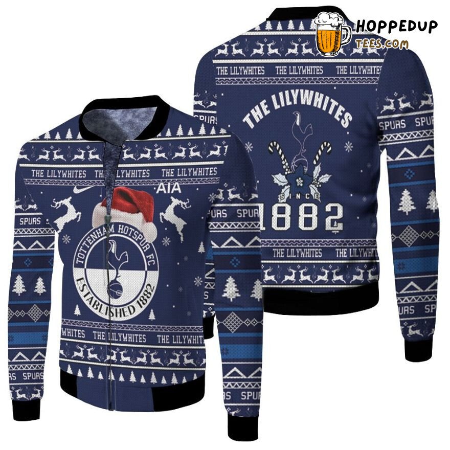 Tottenham Hotspur FC Ugly Christmas Style Bomber Jacket