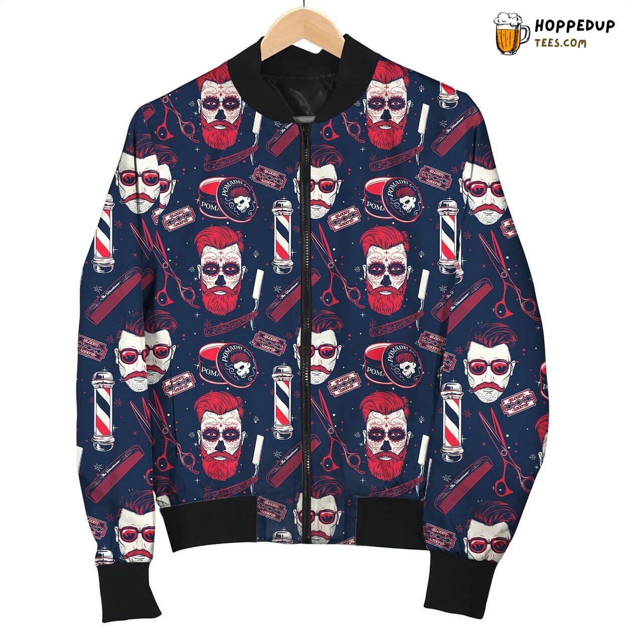Traditional Barber Profile Winter Bomber Jacket Unique Design