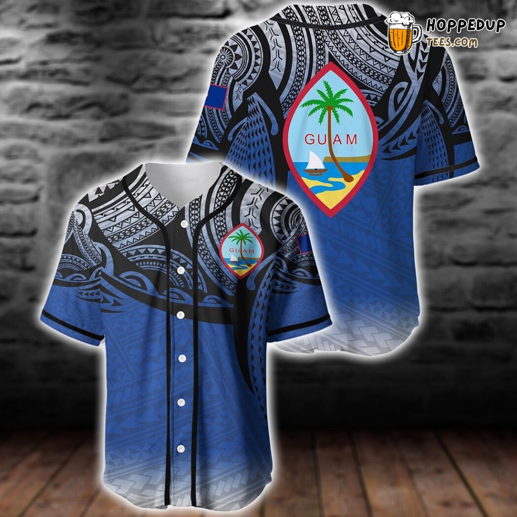 Traditional Guam Polynesian 3D Art Baseball Tee Jersey Shirt Cultural