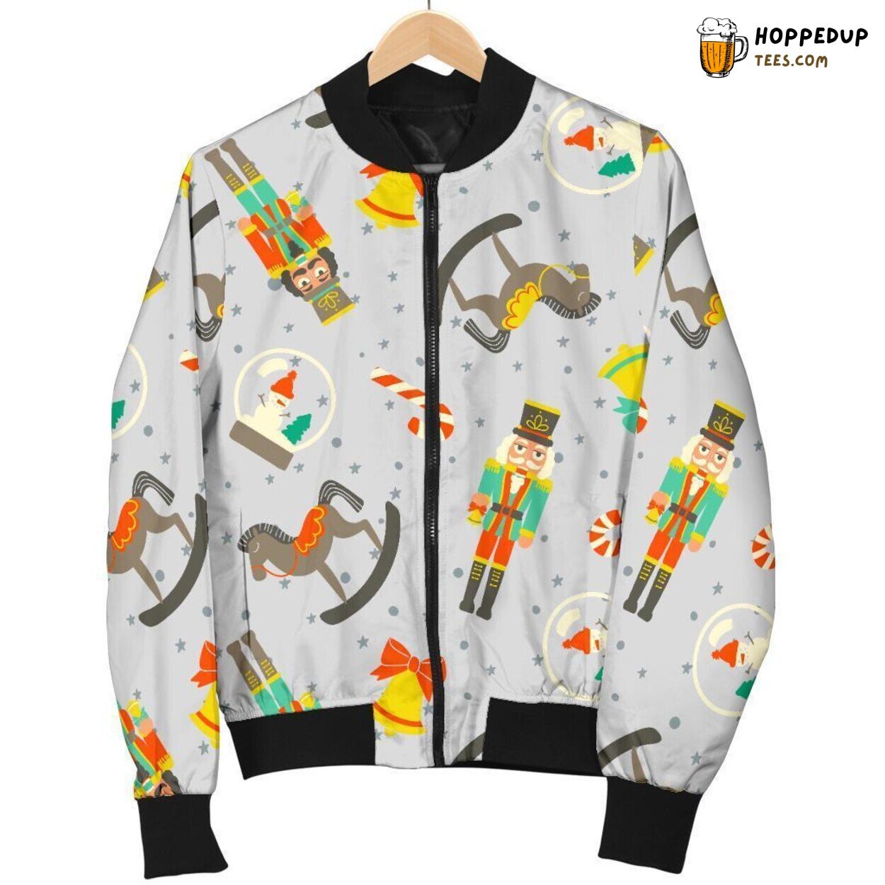 Traditional Nutcracker Design Men’s Bomber Jacket Distinct Pattern Tribute Traditional Nutcracker Design Men’s Bomber Jacket Distinct Pattern Tribute