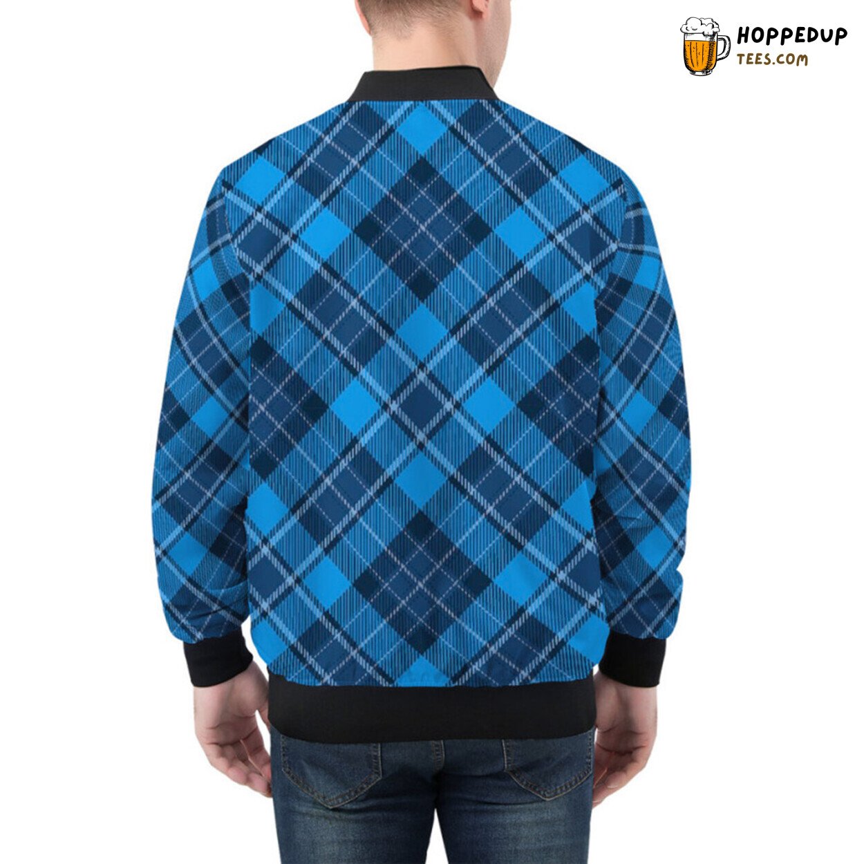 Traditional Scottish Tartan Plaid Embroidered Premium Bomber Jacket