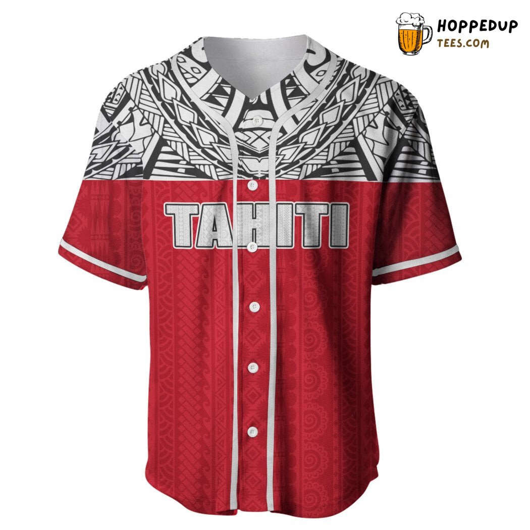 Traditional Tahiti Polynesian 3D Baseball Tee Jersey Shirt Style