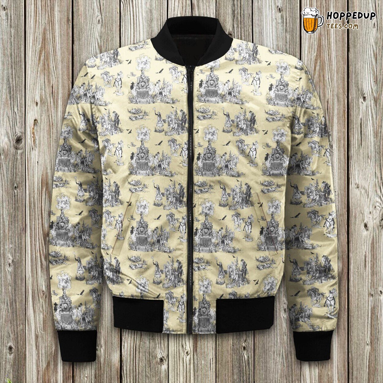 Train Robbery Toile Bomber Jacket