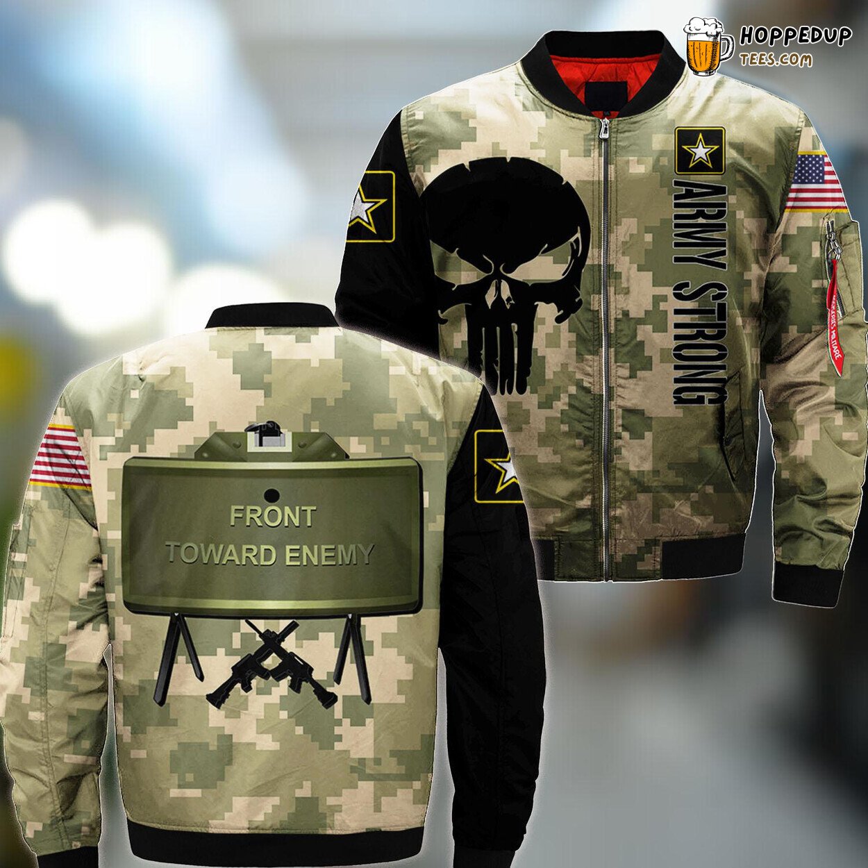 Training Jobs Men’s Official Take Action Claymore Mine Army Bomber Jacket