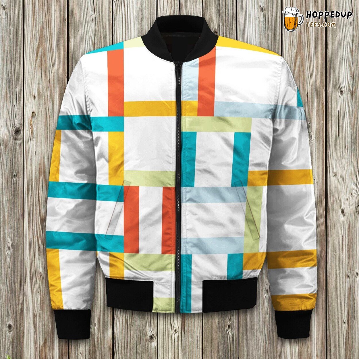 Tranquil Zuma Bay Scenery Winter Bomber Jacket Coastal Relaxation Elegance