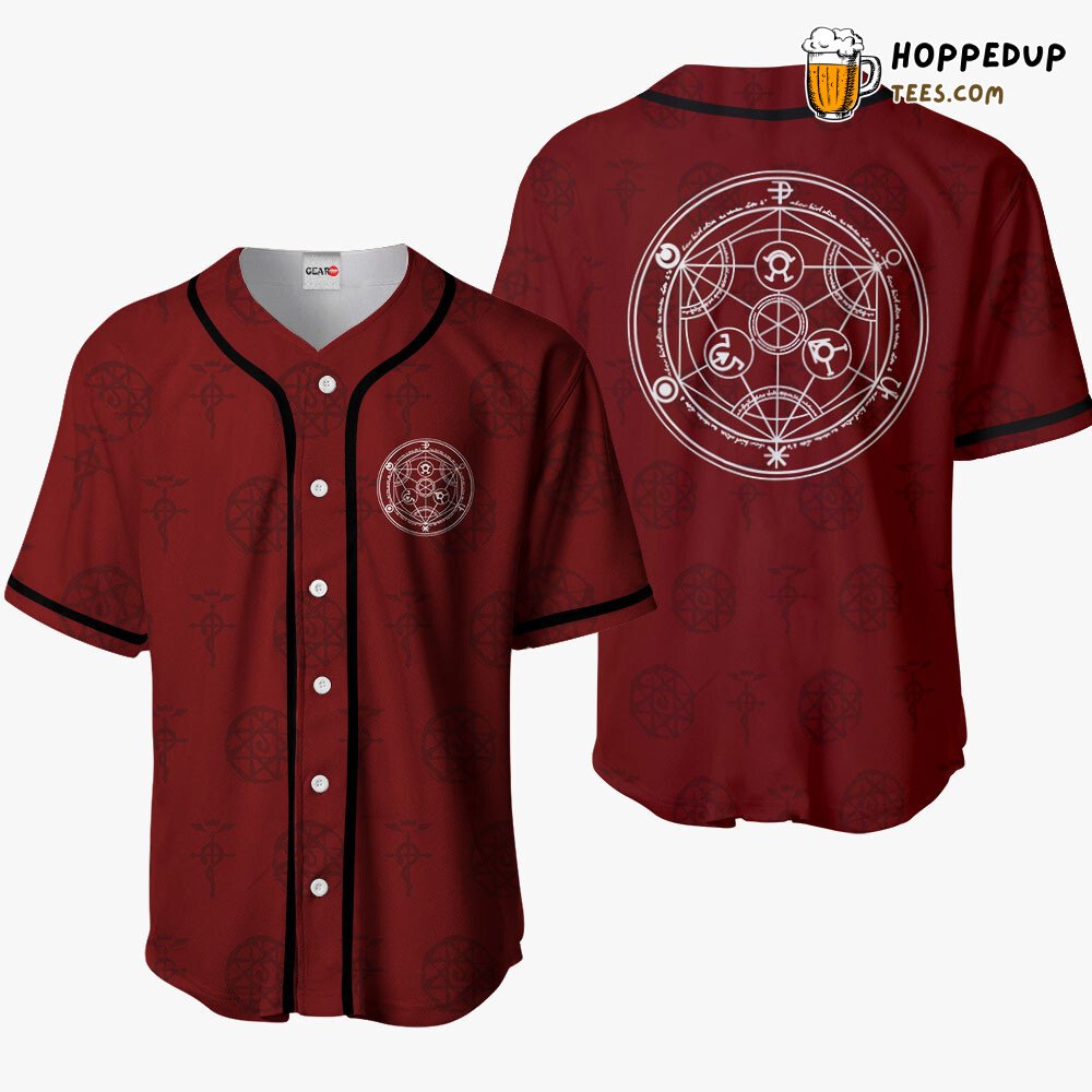 Transmutation Circle Anime Baseball Jersey Unique Distinctive Design