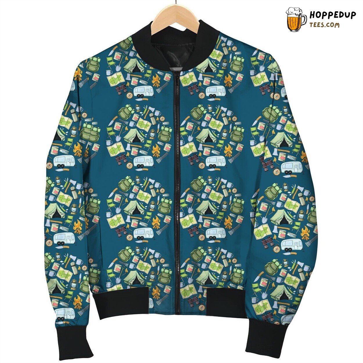 Travel And Camping Trip Bomber Jacket