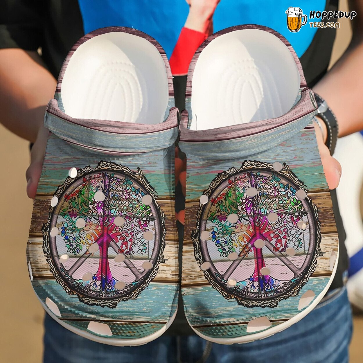 Tree Free Peaceful Nature Design Clogs Shoes Friends Inspired Comfort Gift