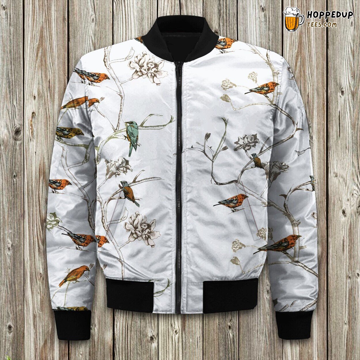 Tree Home of Birds Winter Bomber Jacket Tailored Unique Elegance Precision