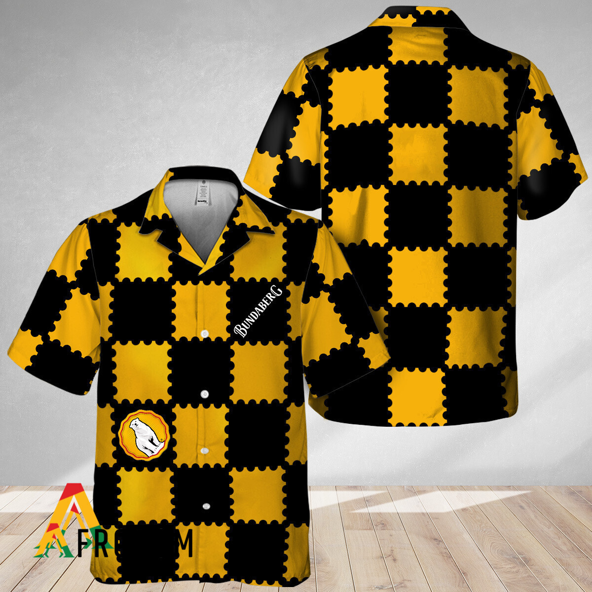 Trendy Gingham Bundaberg Rum Hawaiian Shirt HU