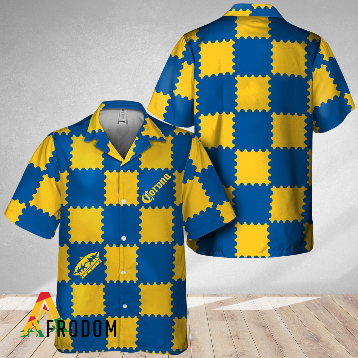 Trendy Gingham Corona Extra Beer Hawaiian Shirt HU