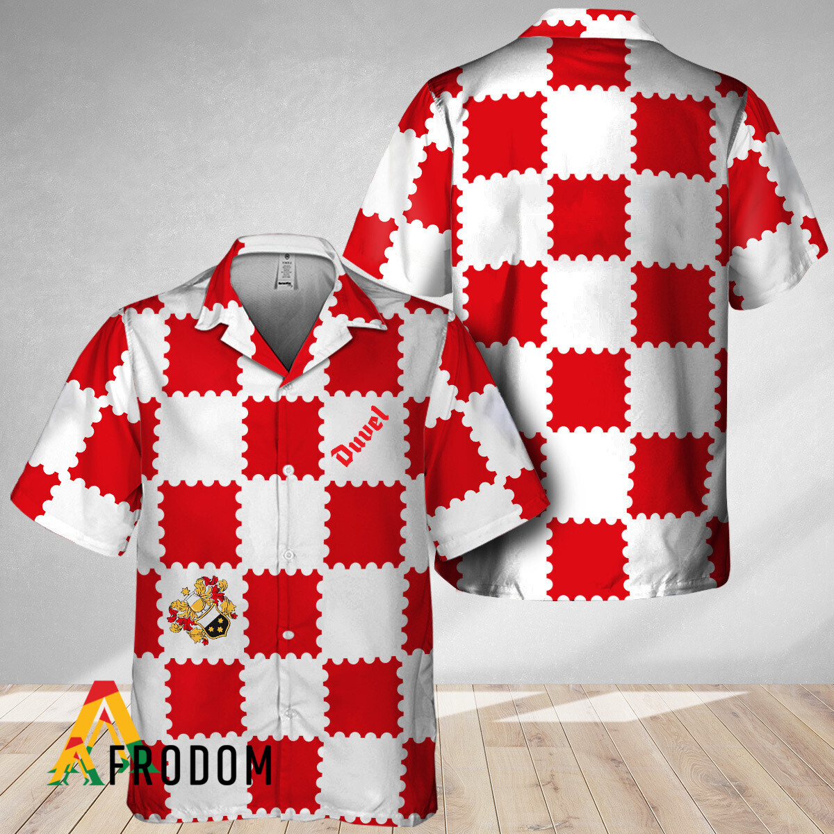 Trendy Gingham Duvel Beer Hawaiian Shirt HU