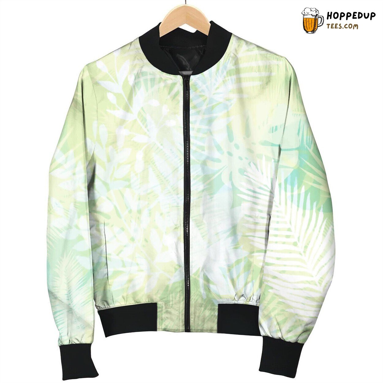Trendy Seamless Exotic Pattern With Tropical V Bomber Jacket