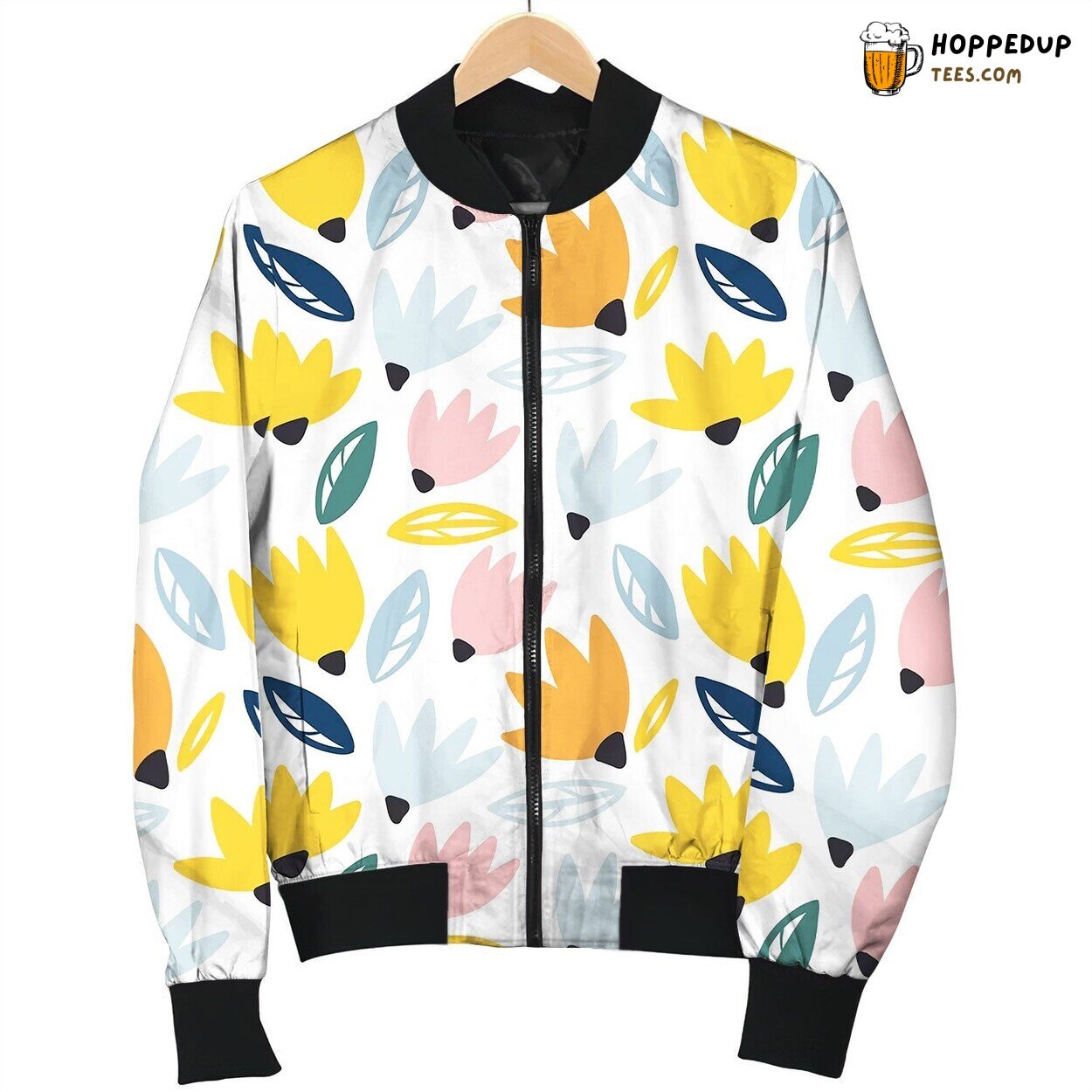 Trendy Seamless Floral Pattern Perfect Bomber Jacket