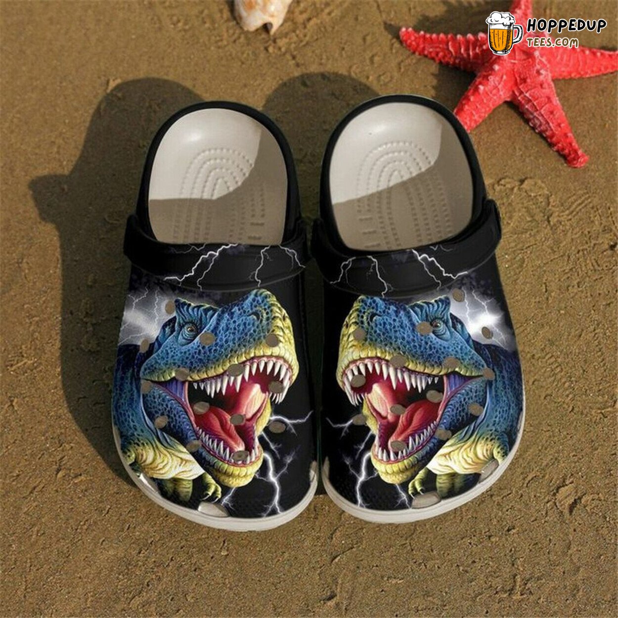 TRex Angry Lover Gift Themed Comfortable Unique Rubber Clog Shoes