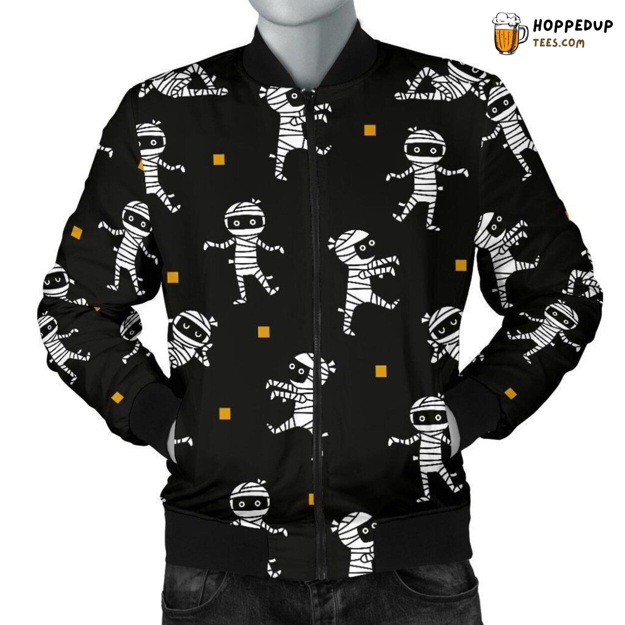 Tribute to Ancient Mummy Men’s Bomber Jacket Unique Pattern Art Display