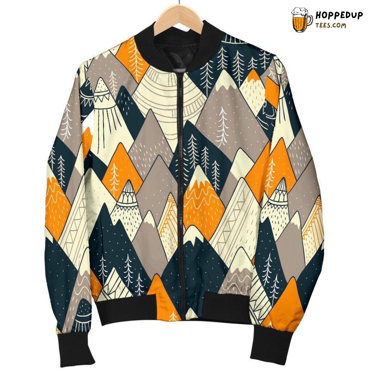 Tribute to Majestic Mountains Men’s Bomber Jacket Distinct Pattern Design Tribute to Majestic Mountains Men’s Bomber Jacket Distinct Pattern Design