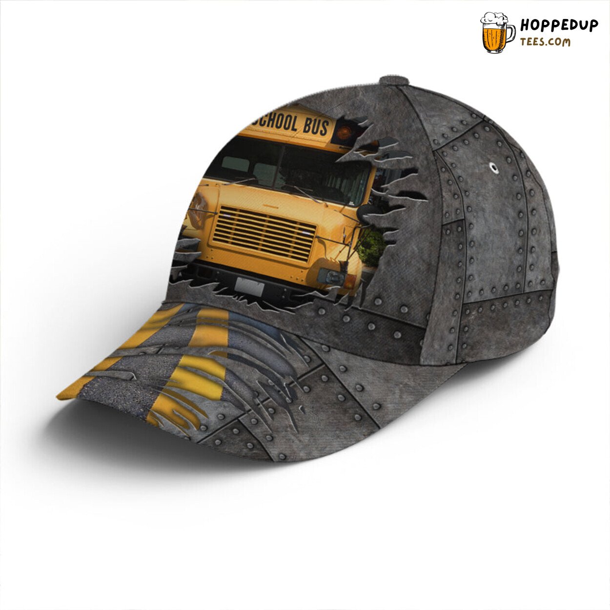 Tribute To School Bus Drivers Metallic Baseball Cap Design Look