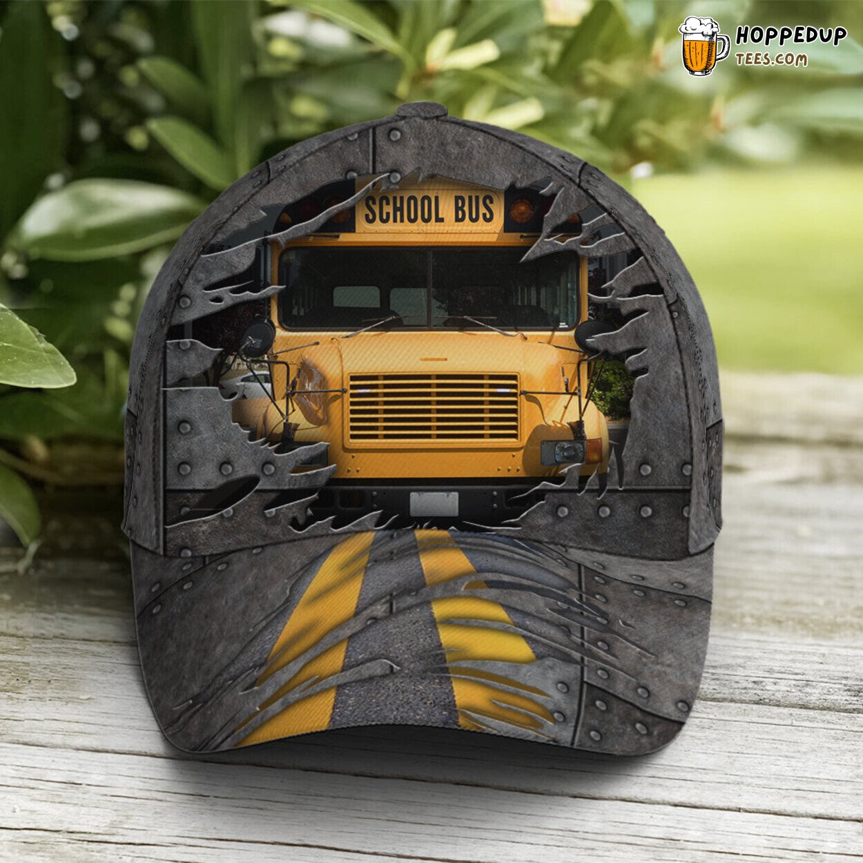 Tribute To School Bus Drivers Metallic Baseball Cap Design Look Tribute To School Bus Drivers Metallic Baseball Cap Design Look