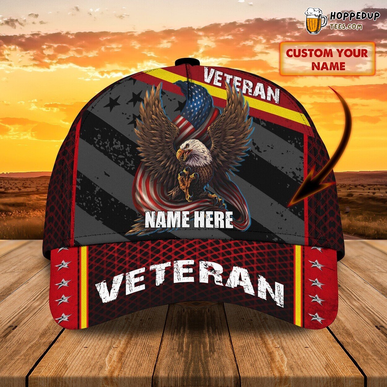 Tribute to Veterans 3D Classic Cap Personalized Name Unique Series Design
