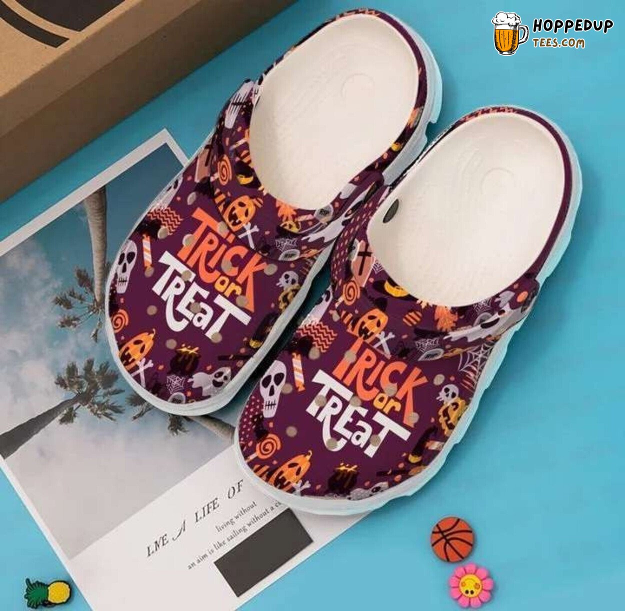 Trick Or Treat Theme Pattern Halloween Unique Clogs Shoes