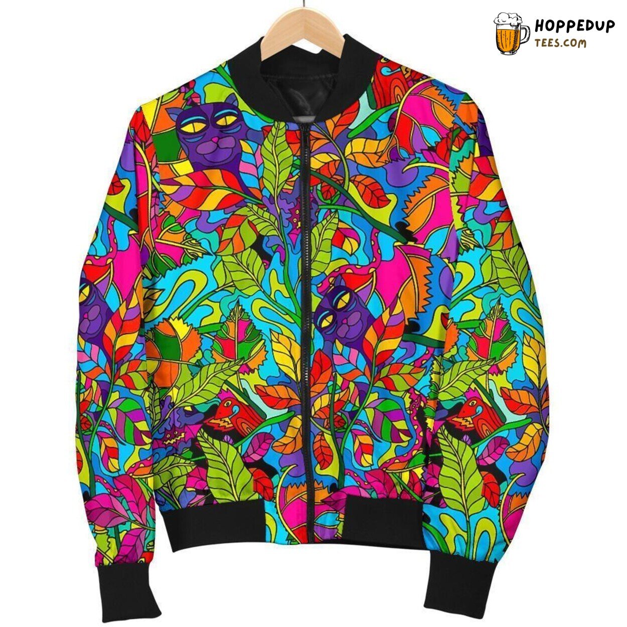 Trippy Psychedelic Visuals Art Men’s Bomber Jacket Unique Pattern Display Trippy Psychedelic Visuals Art Men’s Bomber Jacket Unique Pattern Display