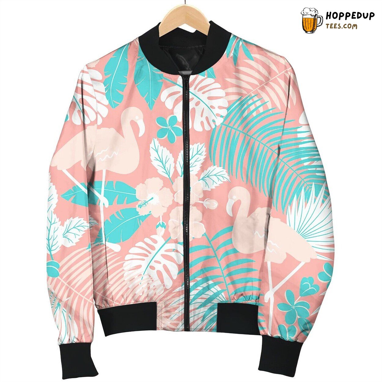Tropic Seamless Pattern Bomber Jacket