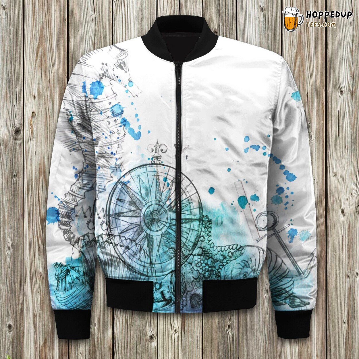 Tropical Beach Scene Winter Bomber Jacket Tailored Unique Elegance Precision