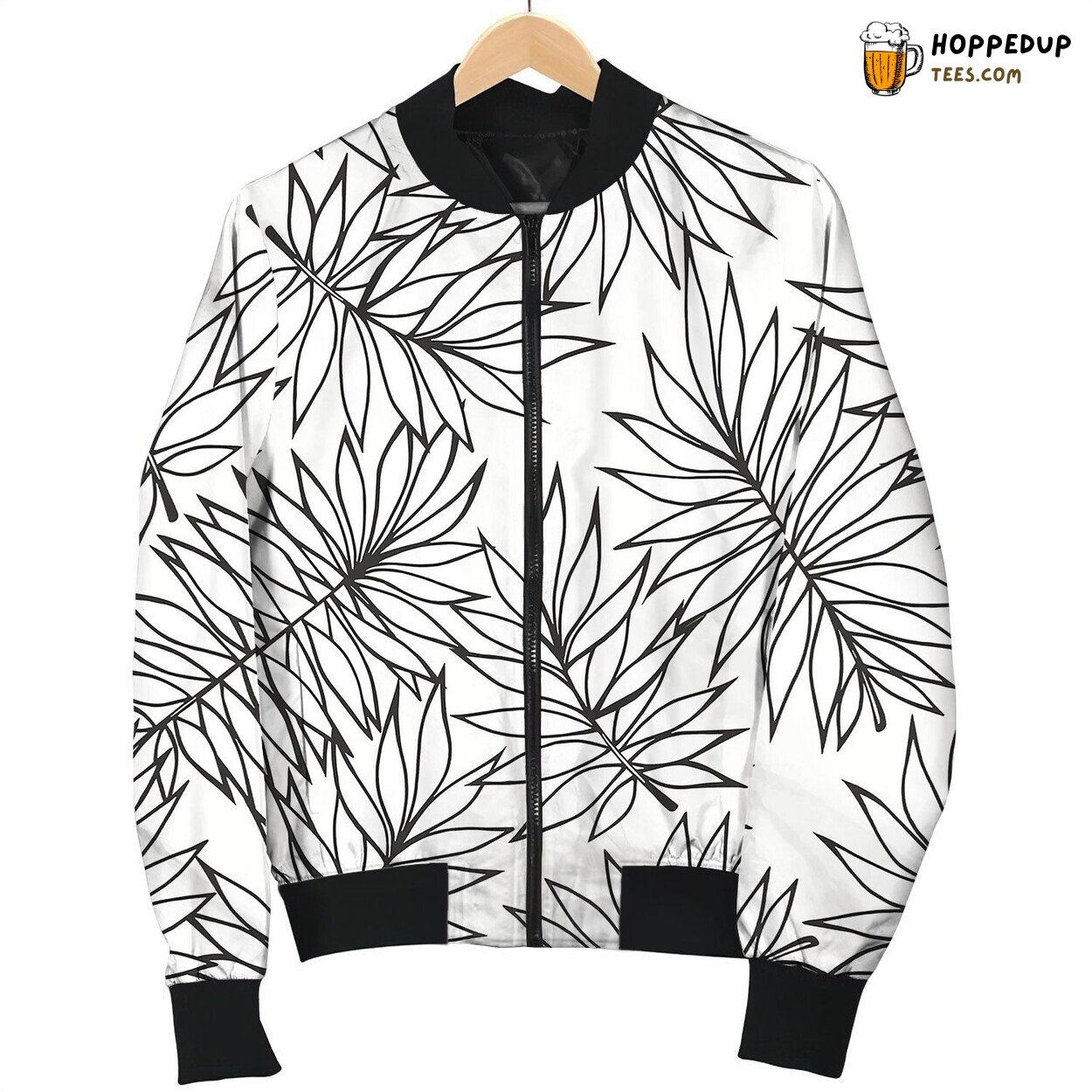 Tropical Branches Seamless Bomber Jacket