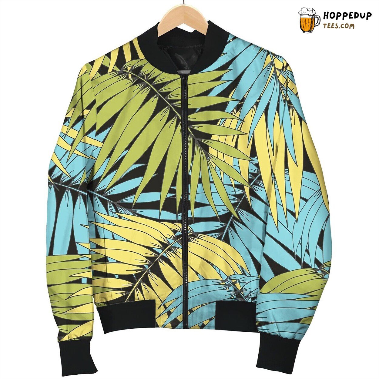 Tropical Branches Seamless Pattern For Design Bomber Jacket